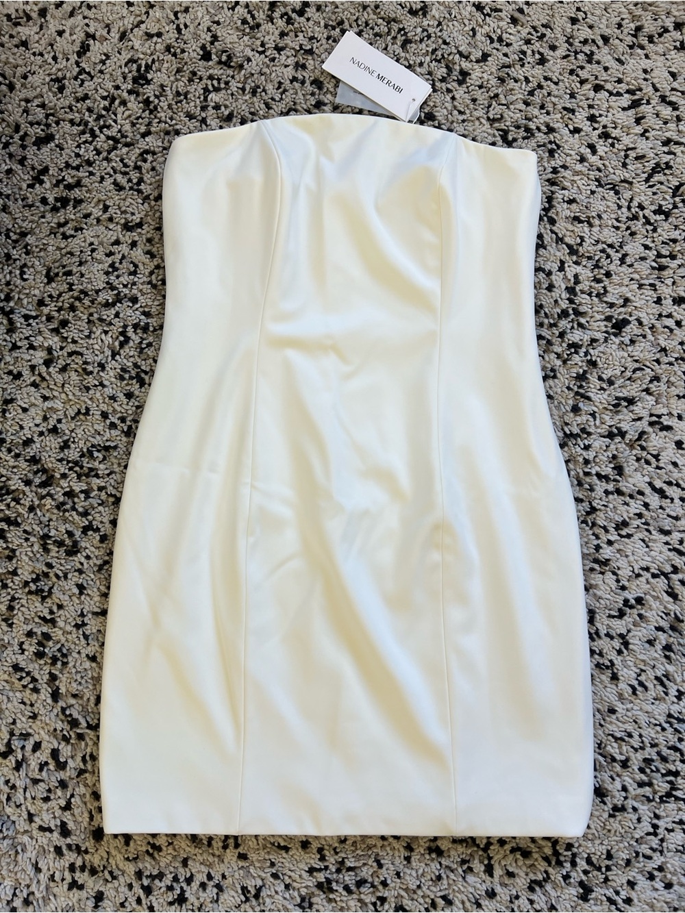 Nadine Merabi Strapless White Mini Dress Cocktail Elegant Sexy Women’s Medium